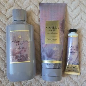 Bath & Body Works Vanilla Ease Body Care Set